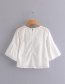 Fashion White Pure Color Design Simple Shirt