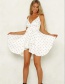 Fashion White Dots Pattern Decorated Suspender Dress