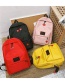 Yellow Yellow Heart Shape Decorated Pure Color Backpack