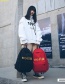 Fashion Red Letter Pattern Decorated Simple Backpack