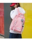 Fashion Pink Fuzzy Ball&bwoknot Decorated Backpack