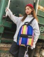 Fashion Blue Stripe Pattern Decorated Backpack