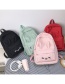 Fashion Black Rabbit Ears Shape Design Pure Color Backpack