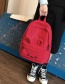 Fashion Red Rabbit Ears Shape Design Pure Color Backpack