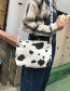 Fashion White Spotted Cow Pattern Decorated Shoulder Bag