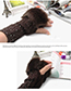 Fashion Red Diamond Decorated Pure Color Gloves