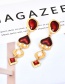 Fashion Red Geometric Shape Design Long Earrings