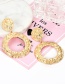 Fashion Silver Color Circular Ring Design Pure Color Earrings