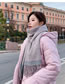 Fashion Pink+gray Tassel Decorated Thicken Scarf