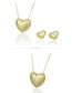Elegant Gold Color Heart Shape Design Jewelry Sets