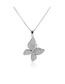 Elegant Silver Color Butterfly Pendant Decorated Necklace