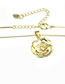 Elegant Silver Color Flower Pendant Decorated Necklace