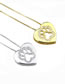 Elegant Silver Color Hollow Out Heart Shape Decorated Necklace