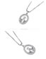 Elegant Silver Color+green Round Shape Decorated Hollow Out Necklace