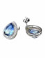 Elegant Blue Waterdrop Shape Diamond Decorated Earrings