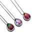 Elegant Green+red Waterdrop Shape Decorated Necklace (large)