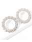Fashion Gold Color Circular Ring Design Pure Color Earrings