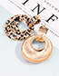 Fashion Gold Color Leopard Pattern Design Hollow Out Earrings