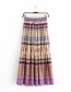 Fashion Multi-color Color Matching Decorated Simple Skirt