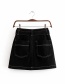 Fashion Black Bowknot Decorated Pure Color Skirt