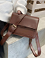 Fashion Dark Brown Pure Color Design Square Shape Bags