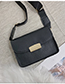 Fashion Black Buckle Decorated Pure Color Shoulder Bag