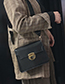 Fashion Dark Brown Square Shape Design Pure Color Bag