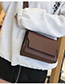 Fashion Dark Brown Pure Color Design Square Shape Bags