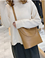 Fashion Light Brown Chains Decorated Pure Color Shoulder Bag