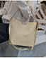 Fashion Light Brown Chains Decorated Pure Color Shoulder Bag