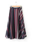 Fashion Red Stripe Pattern Decorated Simple Skirt
