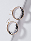 Fashion Black Round Shape Decorated Earrings