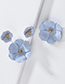 Fashion Light Blue Flower Shape Decorated Earrings