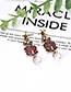 Fashion Red Beetle Shape Decorated Earrings