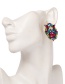 Elegant Multi-color Color Matching Design Simple Earrings
