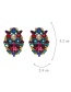 Elegant Multi-color Color Matching Design Simple Earrings