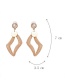 Elegant Gold Color Hollow Out Design Pure Color Earrings