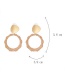 Elegant Gold Color Round Shape Design Pure Color Earrings