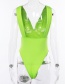 Fashion Green Pure Color Decorated Jumpsuit