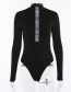 Fashion Black Long Sleeves Design Jumpsuit