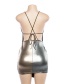 Fashion Gold Color+silver Color Color-matching Decorated Suspender Dress