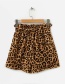 Fashion Yellow Leopard Pattern Decorated Short Pants