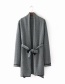 Fashion Gray Pure Color Decorated Coat
