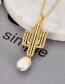 Fashion Gold Color Cactus Shape Decorated Jewelry Set
