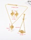 Fashion Gold Color Cactus Shape Decorated Earrings