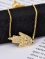 Fashion Gold Color Palm Shape Decorated Bracelet