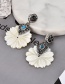 Fashion White Leaf Shape Decorated Earrings