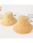 Fashion Yellow Pure Color Decorated Sunshade Hat