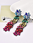Fashion Multi-color Diamond Decorated Earrings