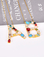 Simple Gold Color Letter A Shape Decorated Necklace